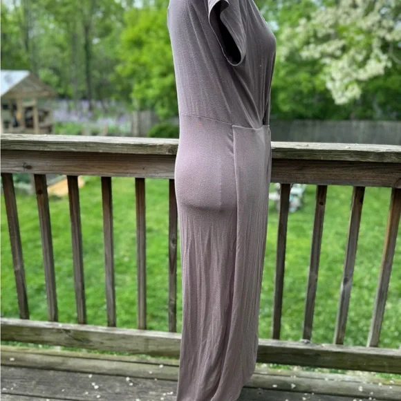 Rolla Coster taupe Ruched Midi Stretch Dress Large - Picture 5 of 7